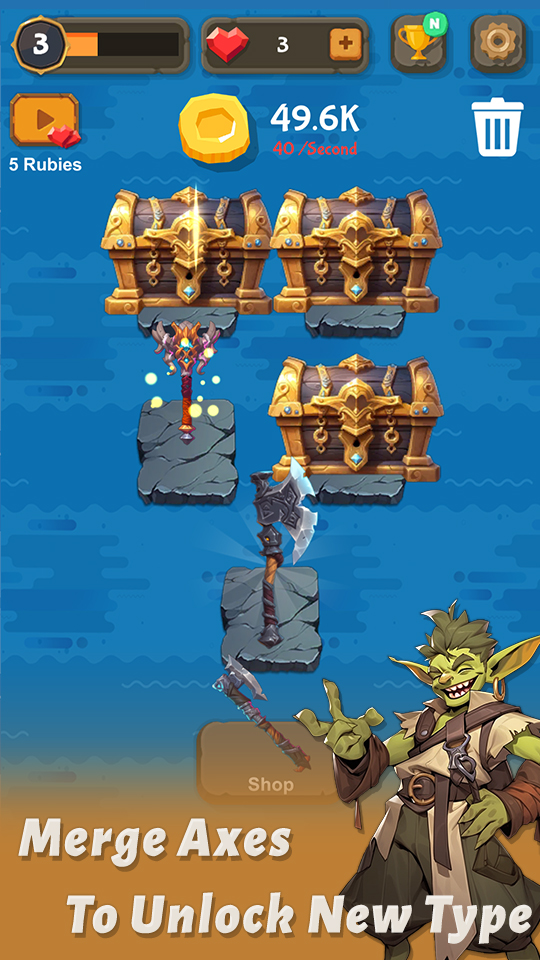 Merge Axe mod apk screenshot 2