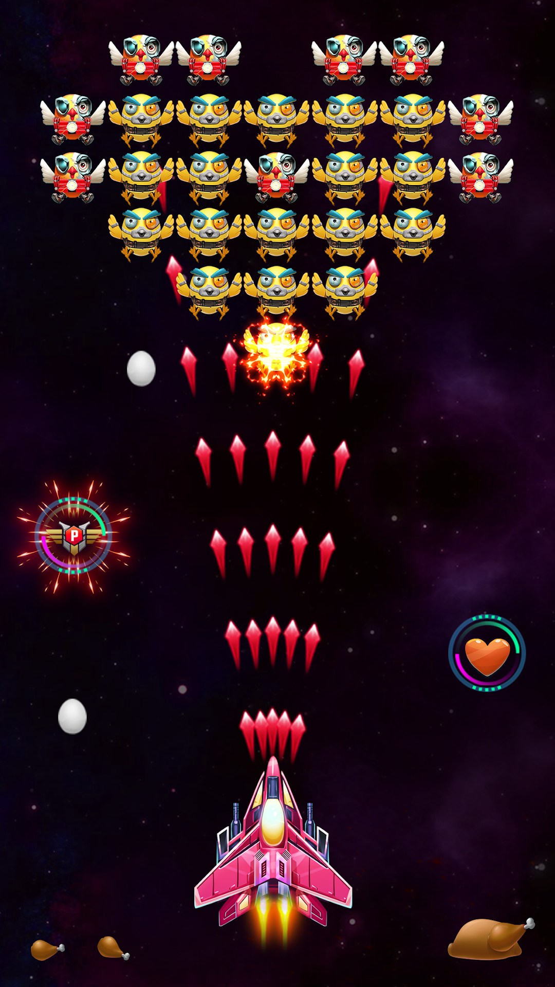 Galaxy Attack: Chicken Shooter mod apk screenshot 1