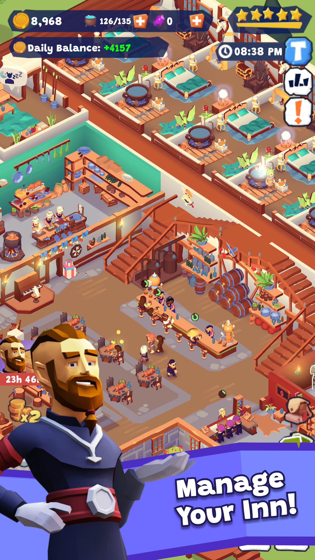 Idle Inn Empire: Hotel Tycoon mod apk screenshot 1