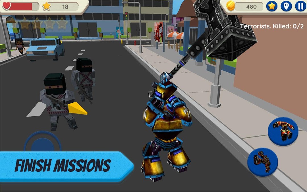 Robot Hero: City Simulator 3D mod apk screenshot 1