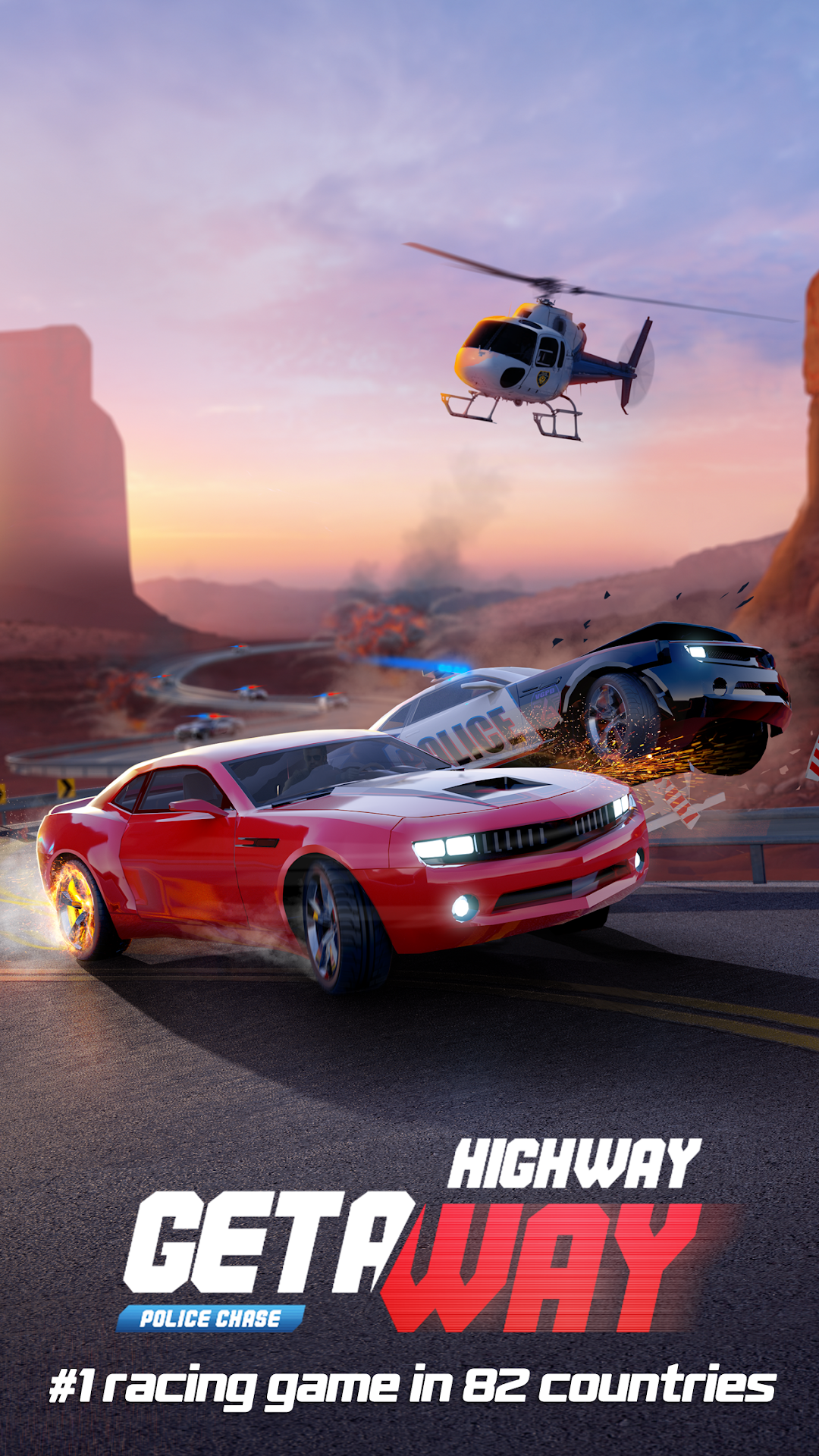 Highway Getaway: Police Chase mod apk screenshot 1