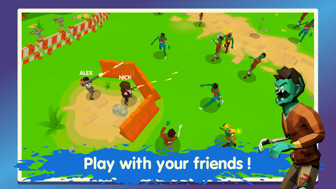Two Guys & Zombies 3D: Online mod apk screenshot 1