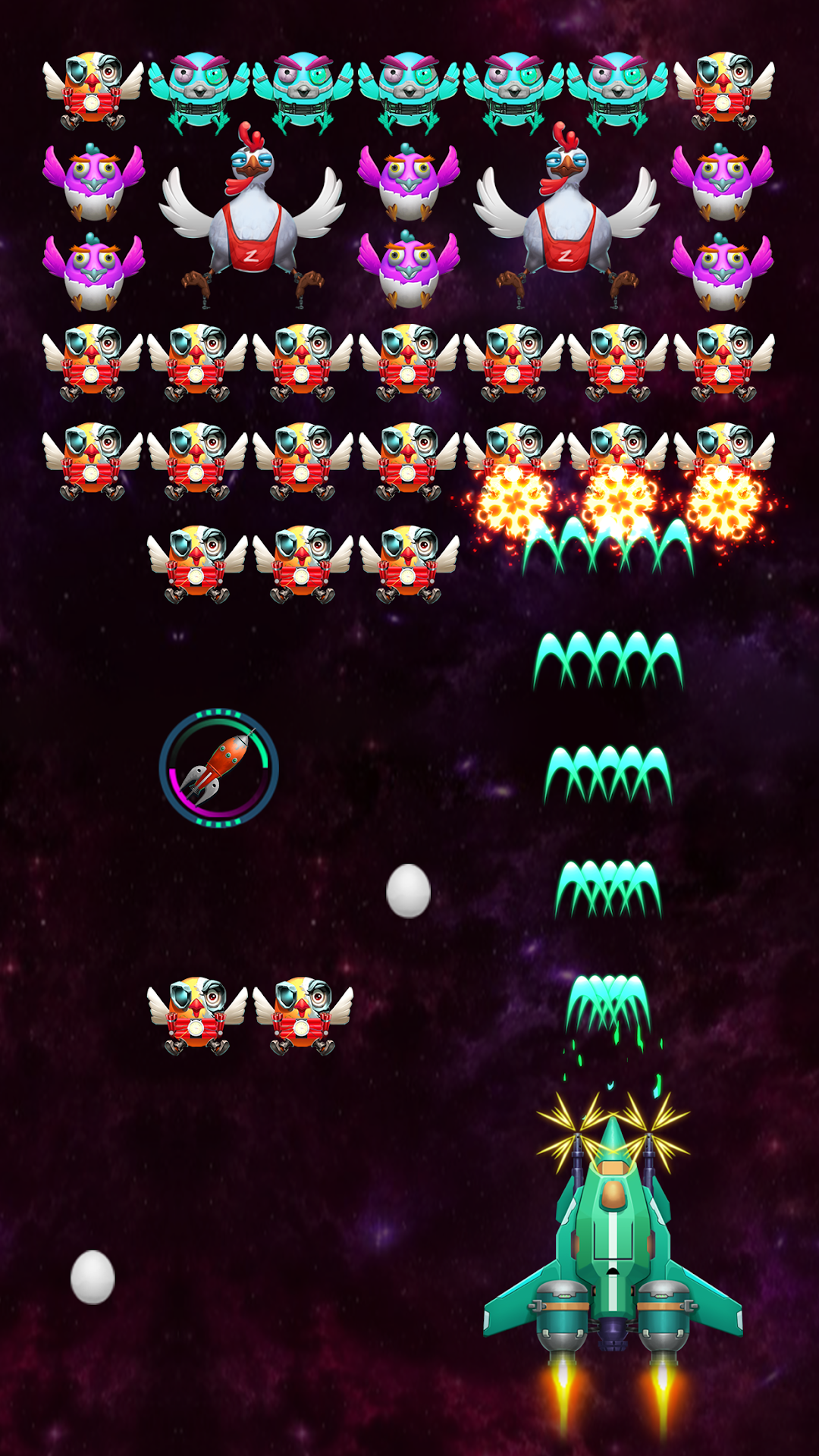 Galaxy Attack: Chicken Shooter mod apk screenshot 2