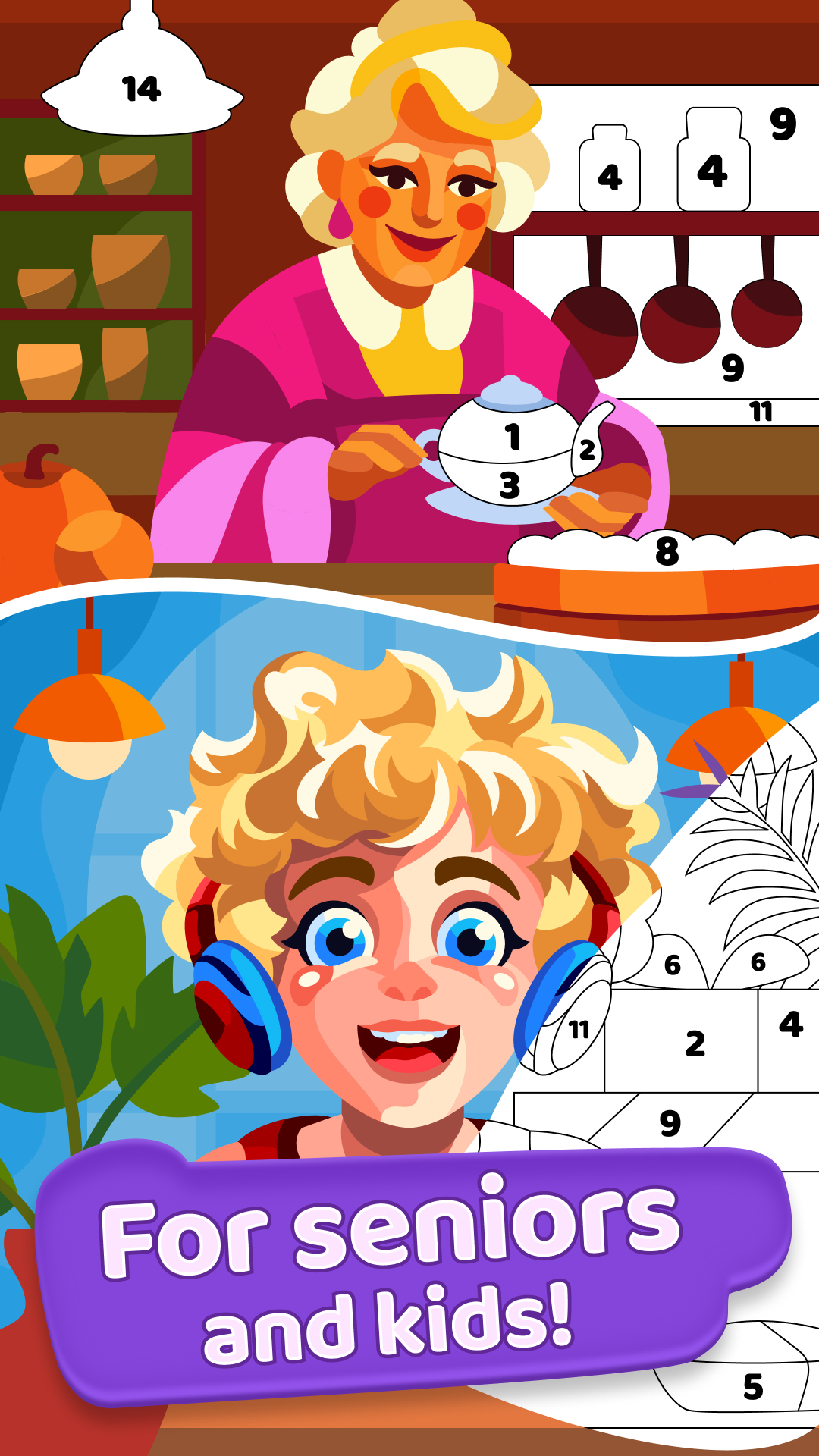 Gallery: Color by number game mod apk screenshot 1
