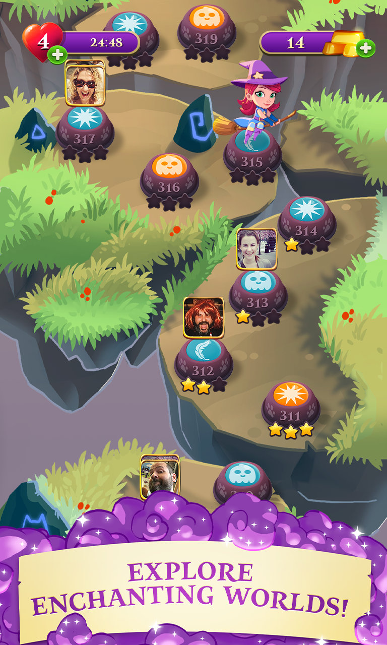 Bubble Witch 3 Saga mod apk screenshot 4