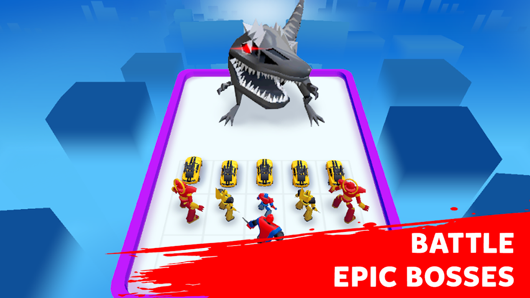 Robot Merge Master: Car Games mod apk screenshot 4