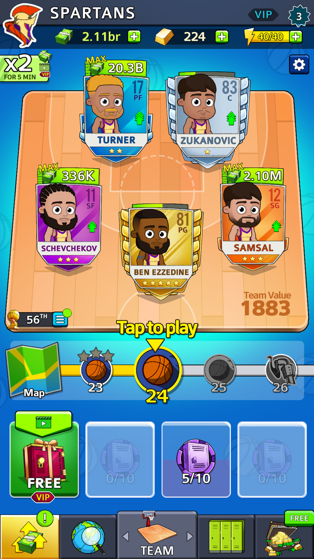 Idle Five Basketball tycoon mod apk screenshot 3