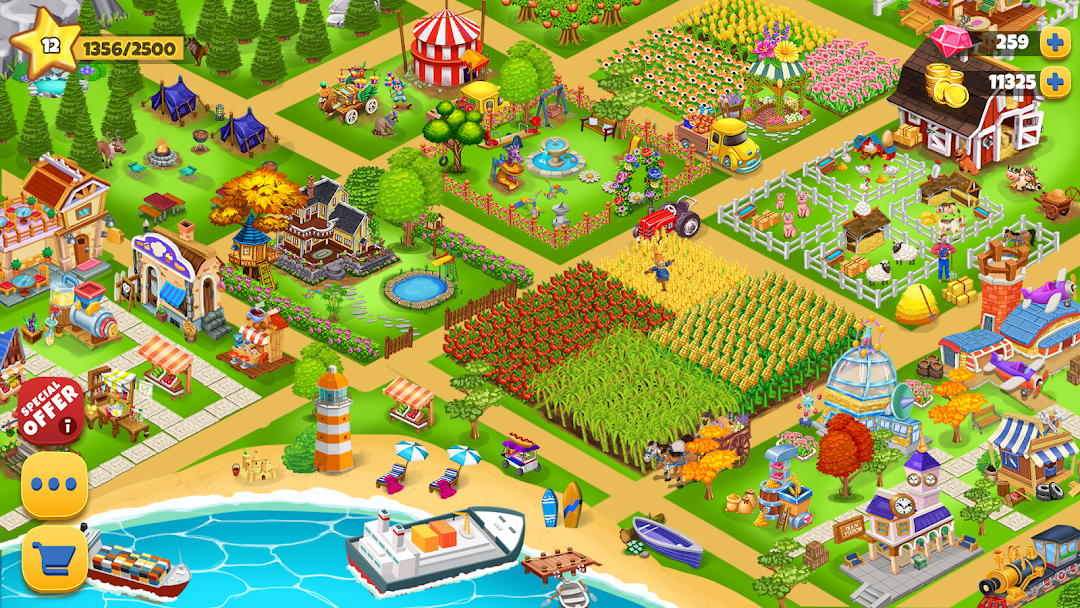 Farm Day Farming Offline Games mod apk screenshot 1