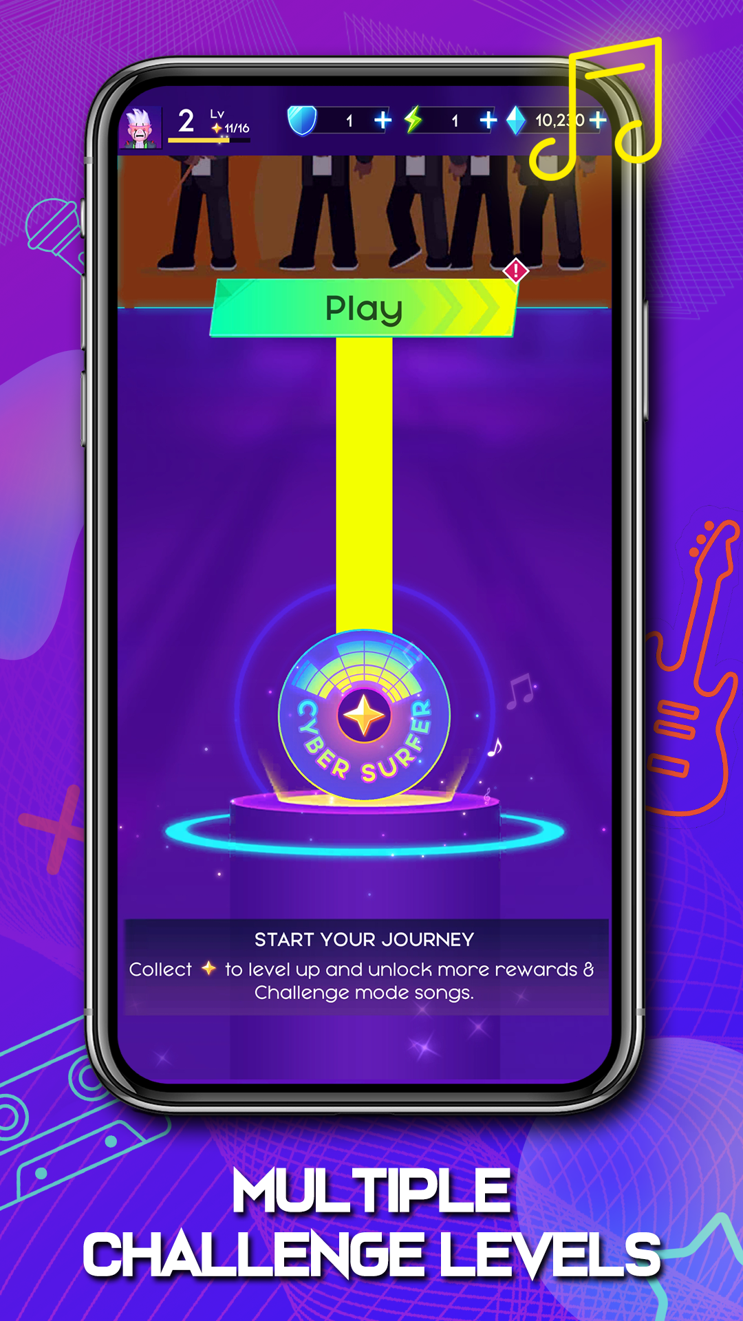 Cyber Surfer : Rhythm Odyssey mod apk screenshot 5
