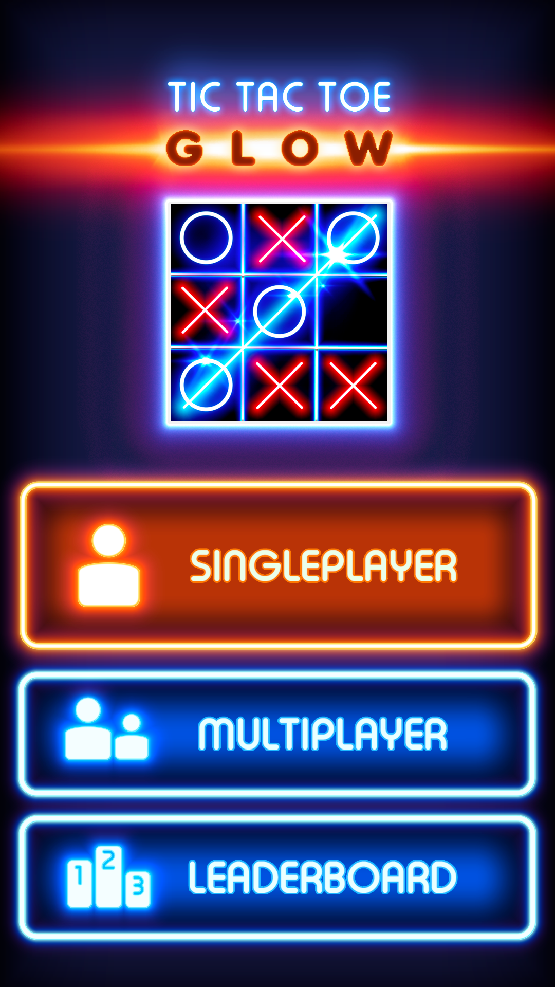 Tic Tac Toe Glow mod apk screenshot 1