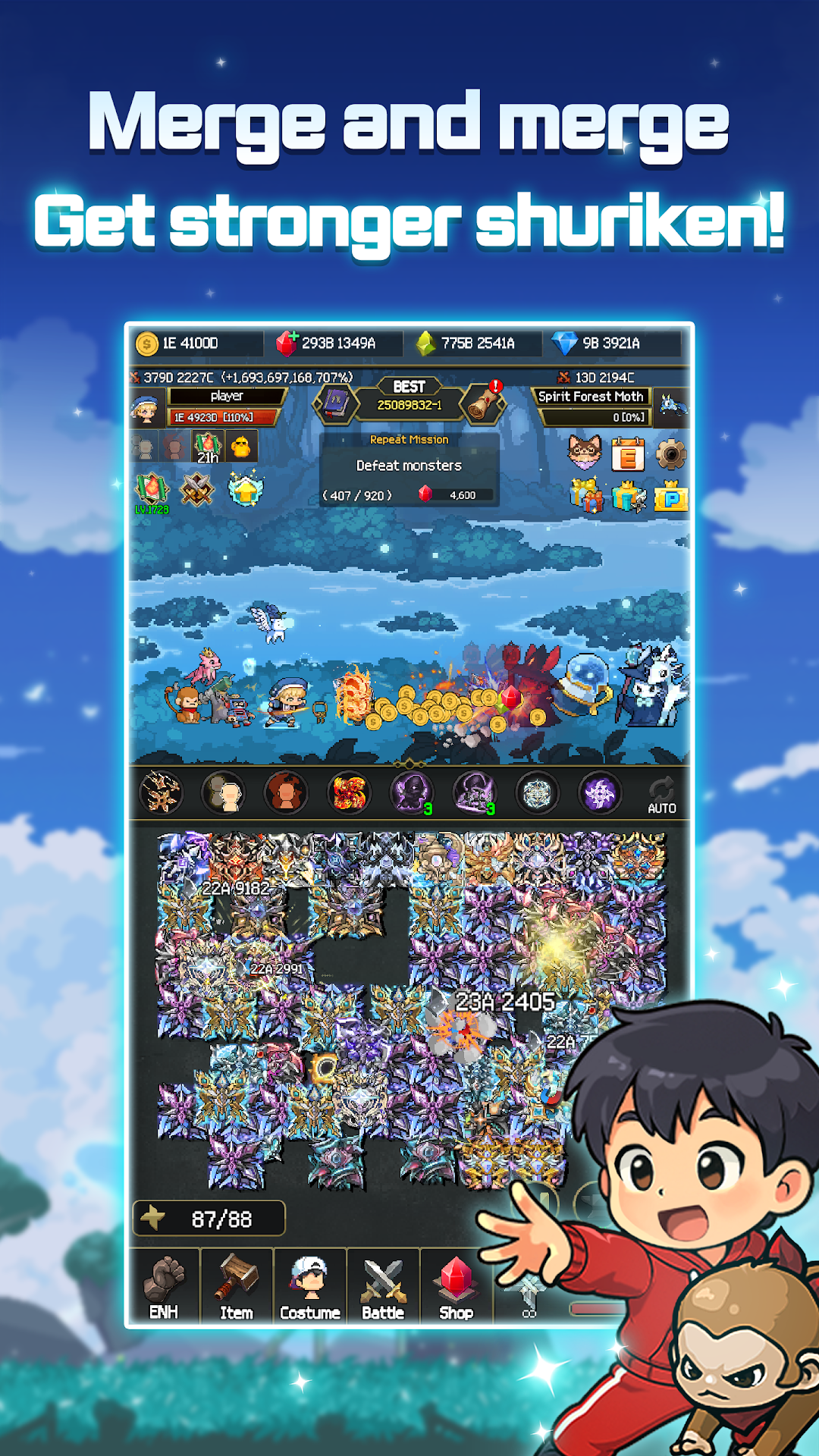 Merge Ninja Star 2 mod apk screenshot 3