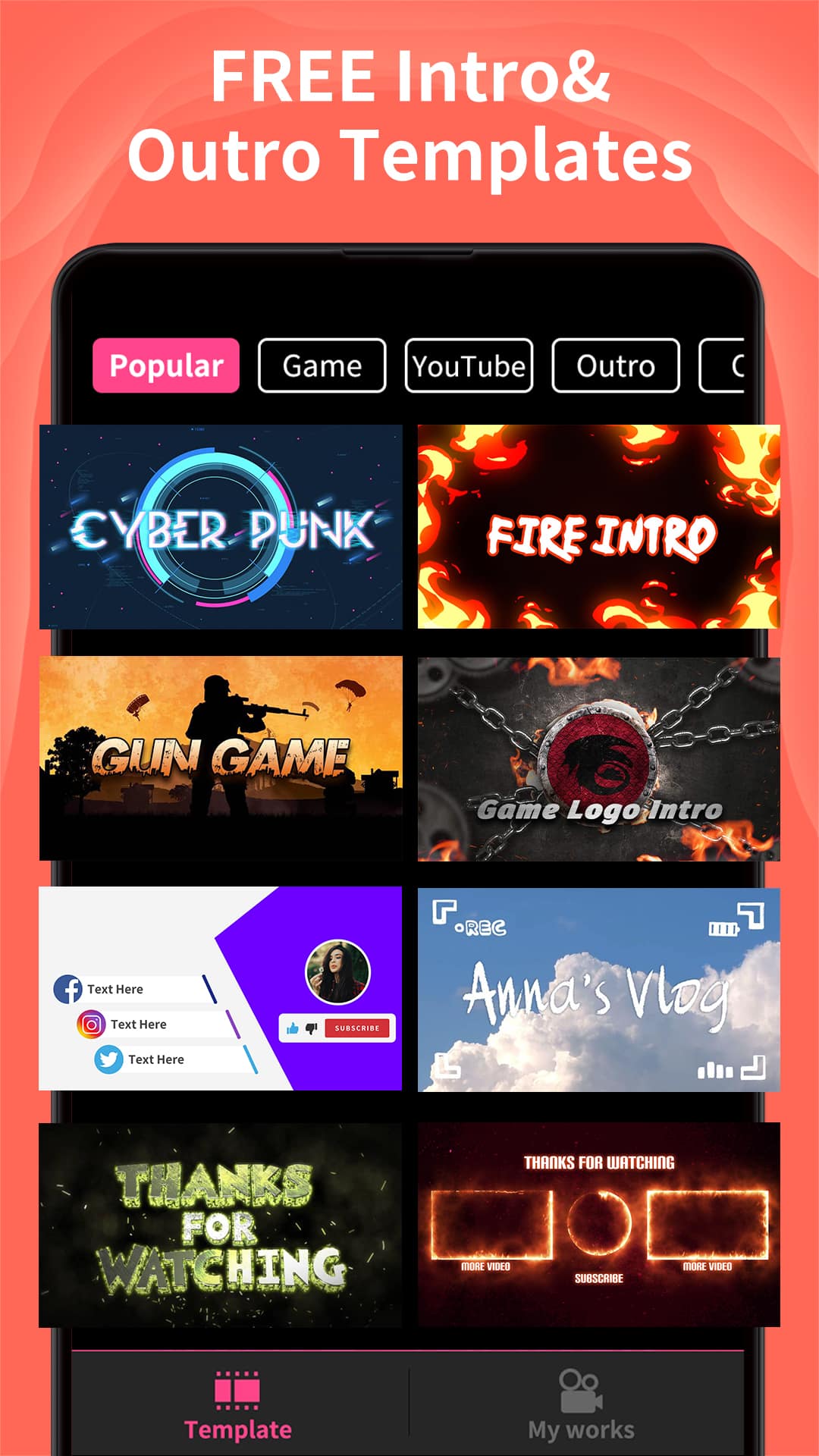 Intro Maker -video intro outro mod apk screenshot 1