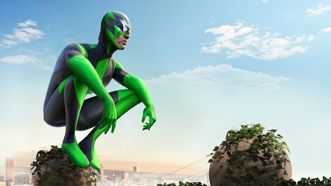 Rope Frog Ninja Hero Car Vegas mod apk screenshot 1